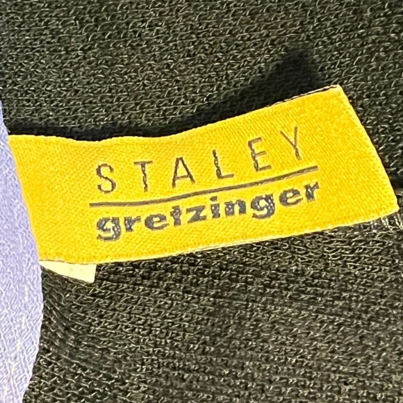 Staley Gretzinger VTG Egyptian Print Art Jacket Black Gold Tencel S/M - Picture 5 of 7